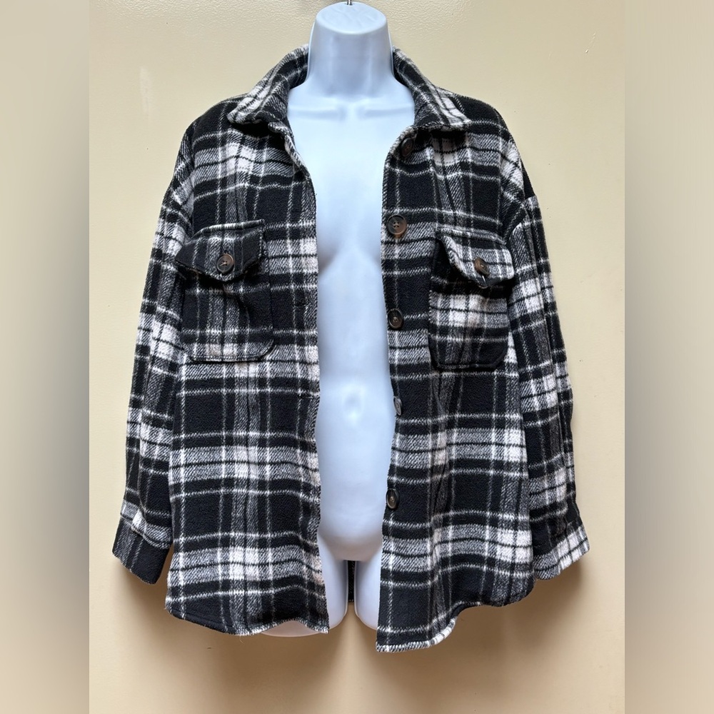 Black And White Plaid Jacket